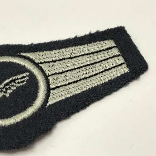 German Bundeswehr Luftwaffe Air force staff silver qualification cloth badge
