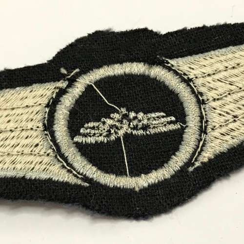 German Bundeswehr Luftwaffe Air force staff silver qualification cloth badge