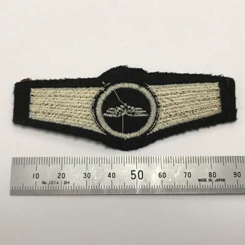 German Bundeswehr Luftwaffe Air force staff silver qualification cloth badge