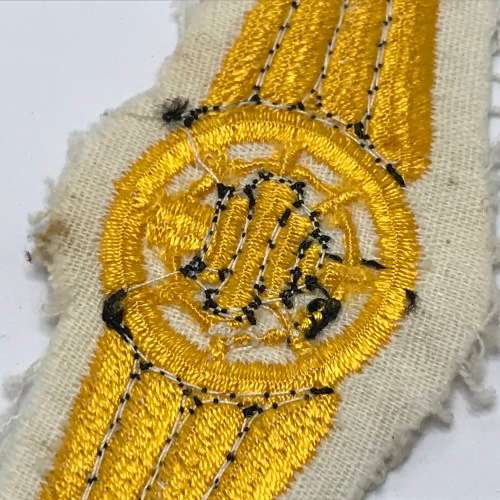 German Bundeswehr air safety control gold qualification cloth badge
