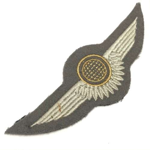German Bundeswehr Luftwaffe air crew bronze qualification cloth wing