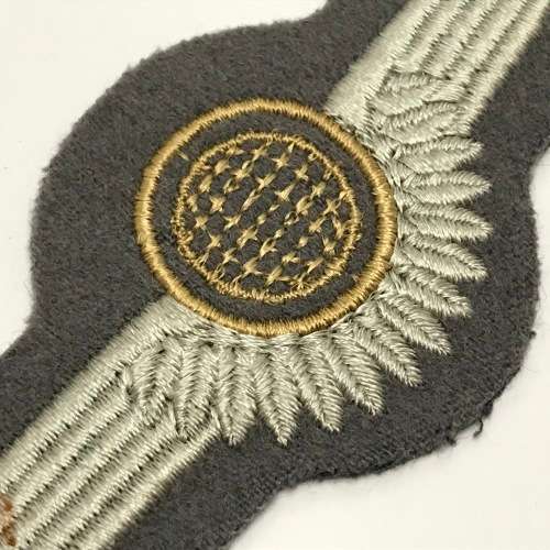 German Bundeswehr Luftwaffe air crew bronze qualification cloth wing