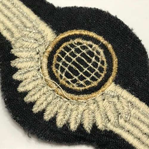 German Bundeswehr Luftwaffe air crew bronze qualification cloth wing