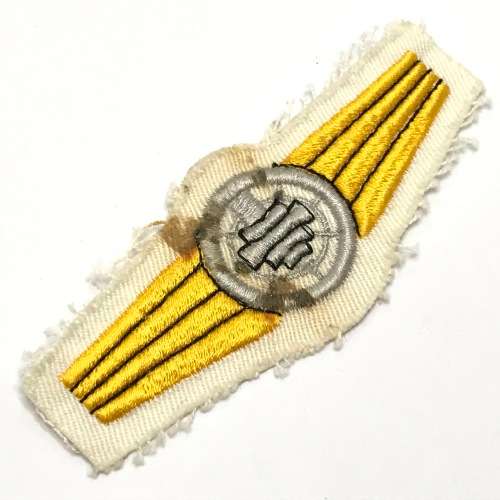 West German Air safety control silver qualification cloth badge