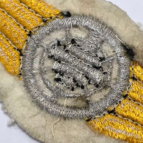 West German Air safety control silver qualification cloth badge