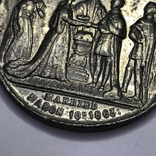 Lead medallion - marriage Prince of Wales to Princess Alexandra of Denmark 1863