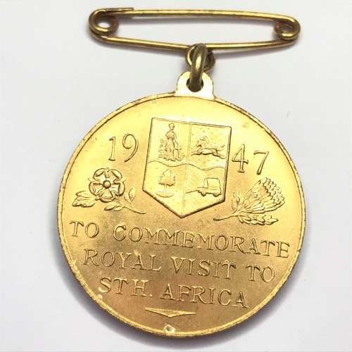 Very unusual 1947 Royal visit to South Africa medallion