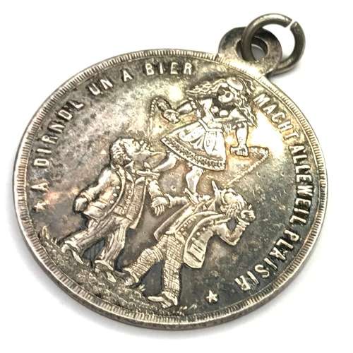 German medallion - `A Dirnk un a bier macht allewell plaisir` - Lovely!