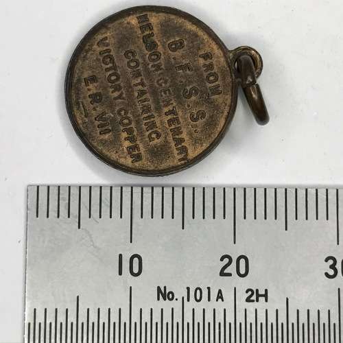 1905 Nelson Centenary medallion with Victory copper