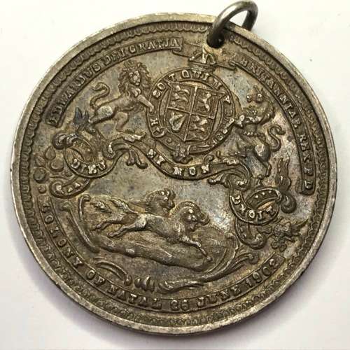 26 June 1902 Coronation medal for Edward 7 - Colony of Natal
