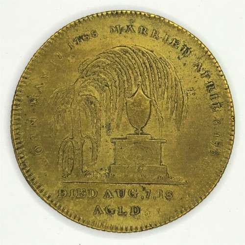 Death medallion for Caroline Queen consort of George 4 - Royalty died 1821 - Exceptional condition