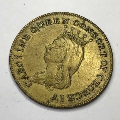 Death medallion for Caroline Queen consort of George 4 - Royalty died 1821 - Exceptional condition