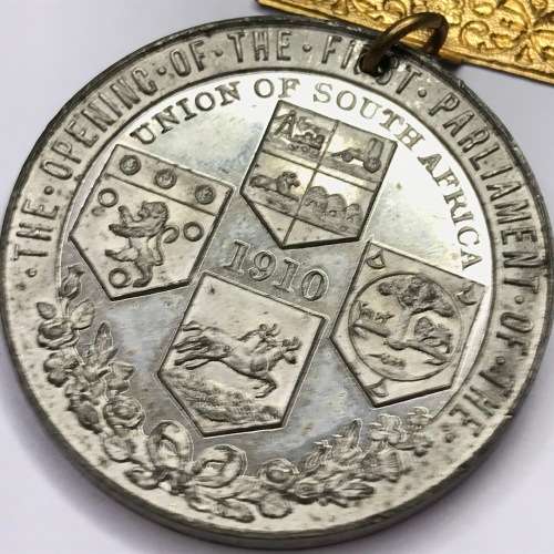 1910 Opening of First parliament of South African Union medallion