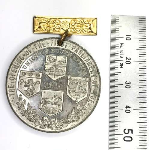 1910 Opening of First parliament of South African Union medallion