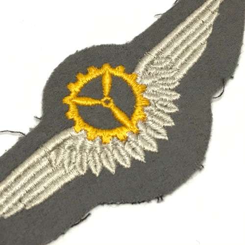 German Bundeswehr Air force flight engineer gold wing