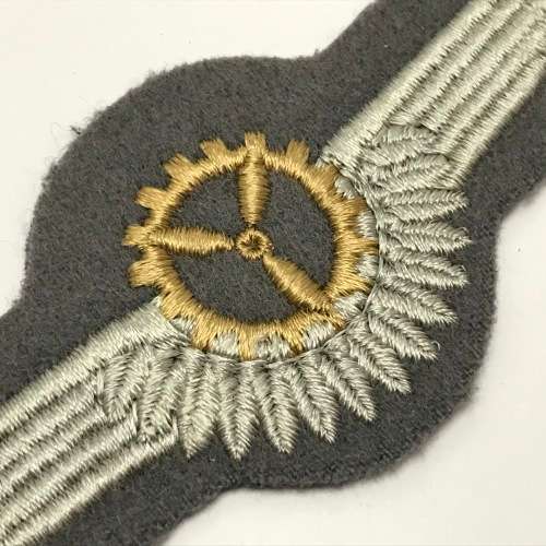 West German Air Force flight engineer bronze wing