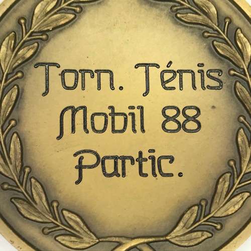 Lot of 2 Torn. Tenis Mobil 88 Partic Medallion - Unknown