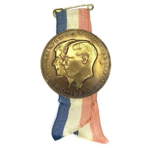 George VI Coronation Medallion with Ribbon