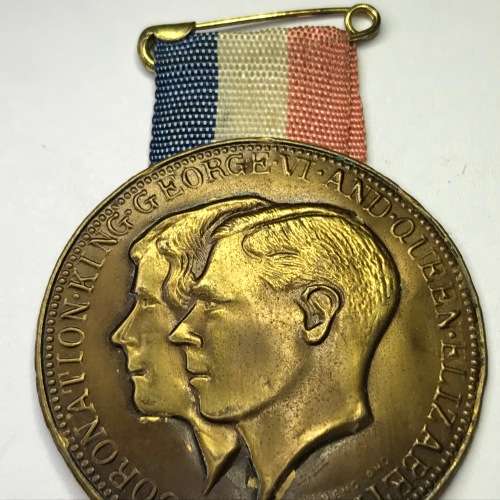 George VI Coronation Medallion with Ribbon