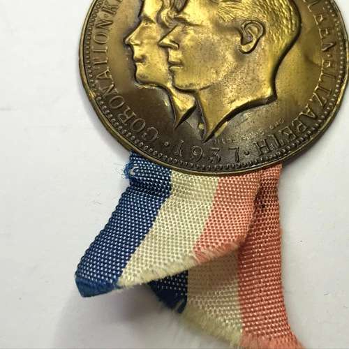George VI Coronation Medallion with Ribbon