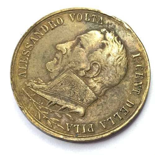 Alessandro Volta 1899 Medallion - Electric Exposition