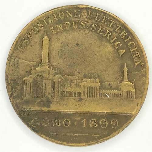 Alessandro Volta 1899 Medallion - Electric Exposition