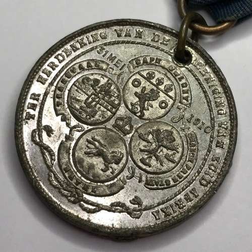 1910 Union of SA lead medallion - excellent condition