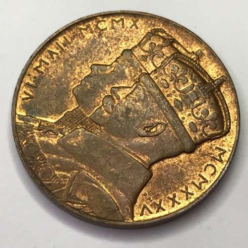 Lot of 2 different Union of SA George v medallions - copper silver