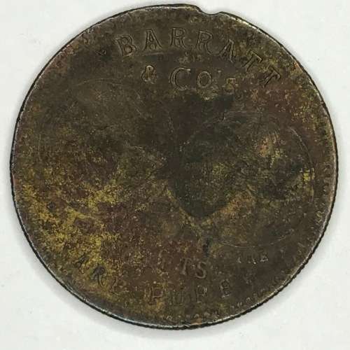 1891 Queen Victoria diamond jubilee medallion by Barratt and Co.s - Top missing
