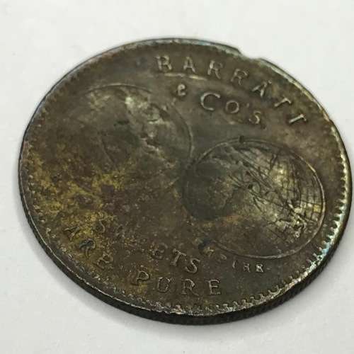 1891 Queen Victoria diamond jubilee medallion by Barratt and Co.s - Top missing