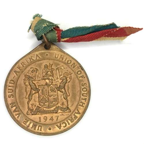 1947 Royal visit to South Africa medallion with original ribbon