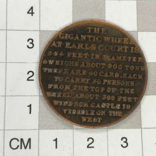 1903 Medallion for the Gigantic Wheel at Earls Court