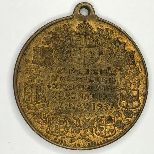 1937 Coronation of Edward VIII medallion
