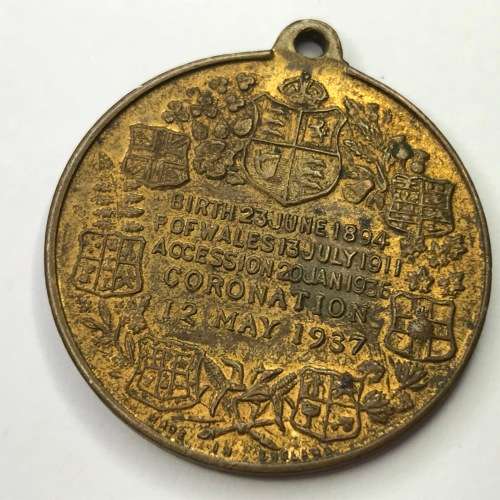 1937 Coronation of Edward VIII medallion
