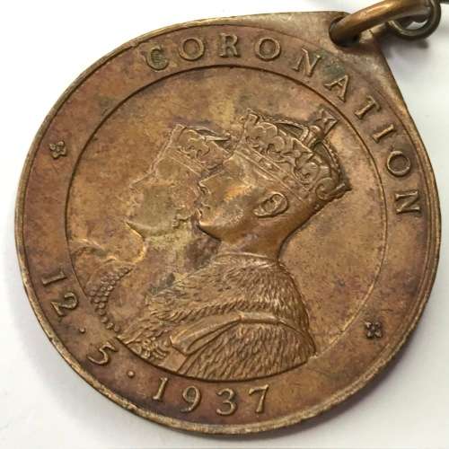 1937 Coronation of George 6 Medallion - Nkana Northern Rhodesia