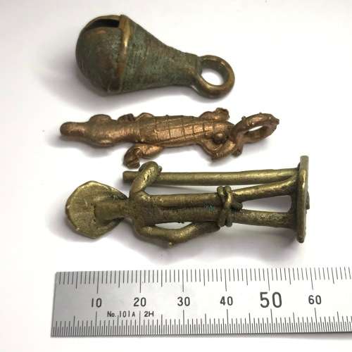 Ashanti Brass castings - Lost wax method - Lot of 9 different castings