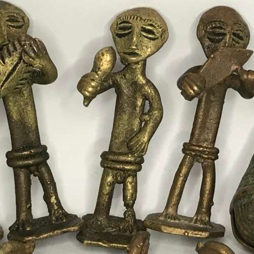 Ashanti Brass castings - Lost wax method - Lot of 9 different castings