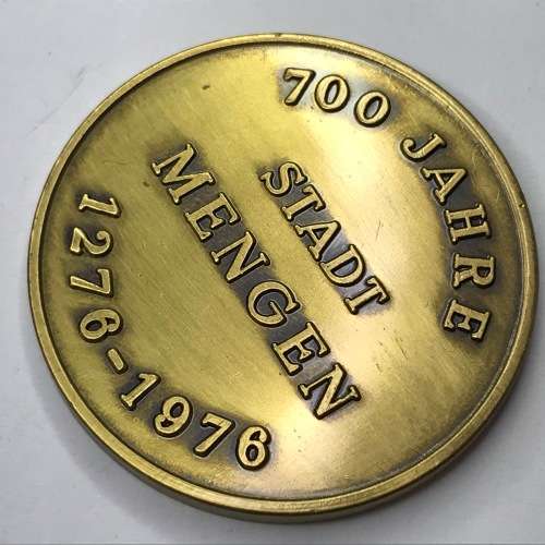 1276 - 1976 Stadt Mengen 700 year medallion
