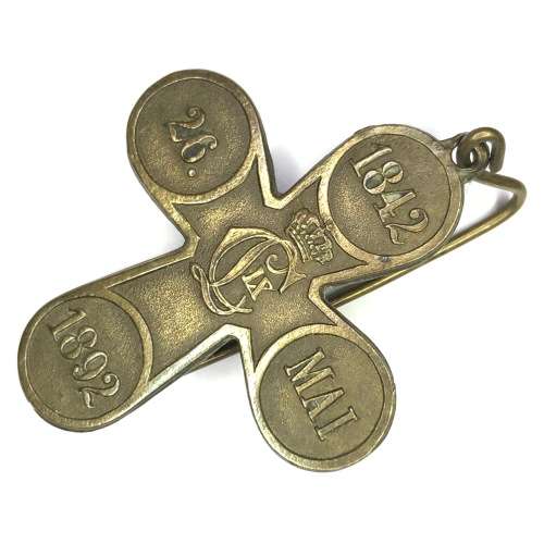 King Christian IX of Denmark and Louise`s 50th anniversary pin badge - 26 May 1842-1892