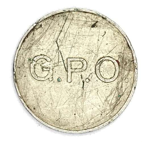 General Post Office silver 3d tickey token - scarce