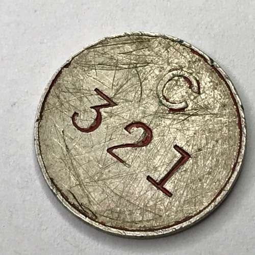 General Post Office silver 3d tickey token - scarce