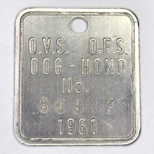 1961 Free State dog license
