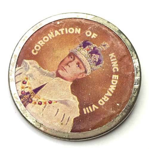 Coronation of King Edward VIII tinnie badge