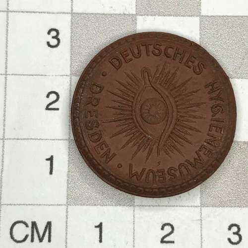 1930 Germany Dresden Hygiene Museum porcelain token
