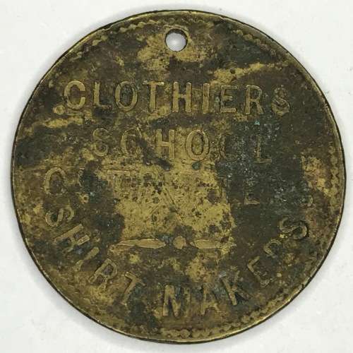Clothiers school outfitters token 1848 Edinburgh - J. Middlemass and Co.