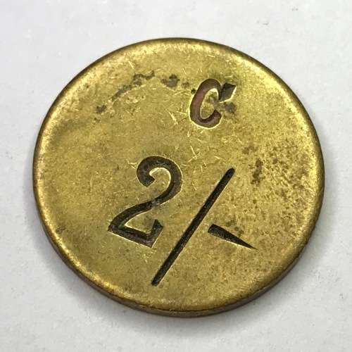UNKNOWN 2 Shilling Token with ` C ` Catering Dept?