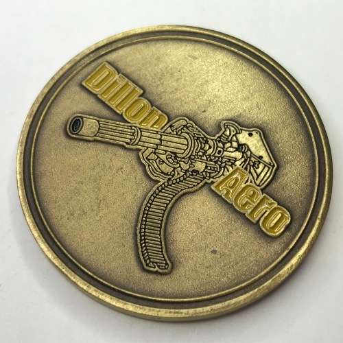 Dillon Aero shooting challenge coin - He who shoots the most. the fastest, wins