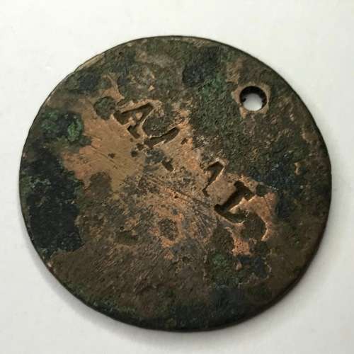 Dogtag inscribed AMAL - antique