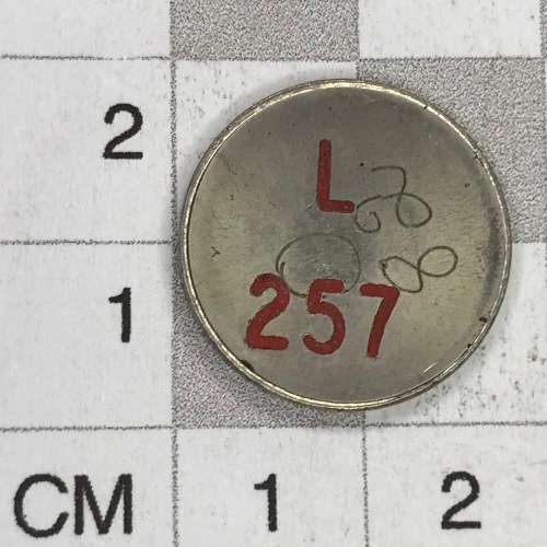 General Post Office 5 cent token - number L 257