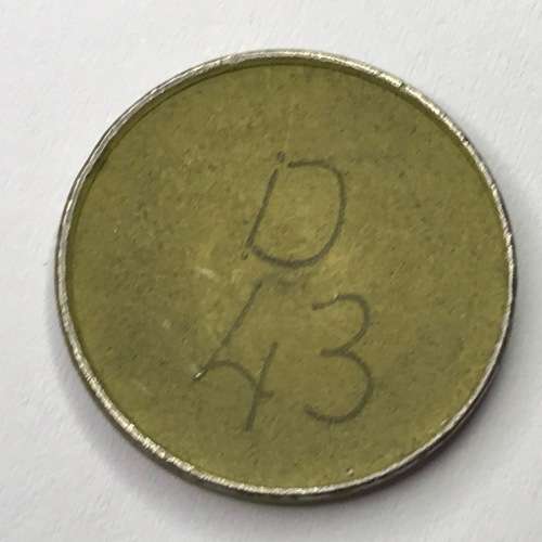 General Post Office 10 cent token - Number D 43